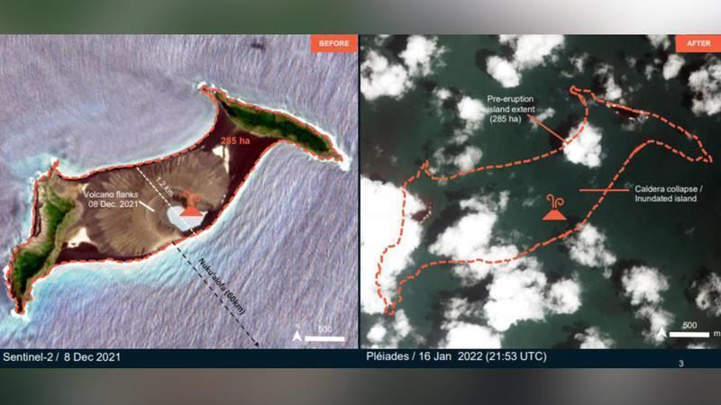 美科学家：汤加火山爆发相当于10兆吨TNT炸药威力