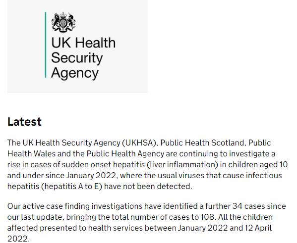 英国不明病因儿童肝炎病例破百
