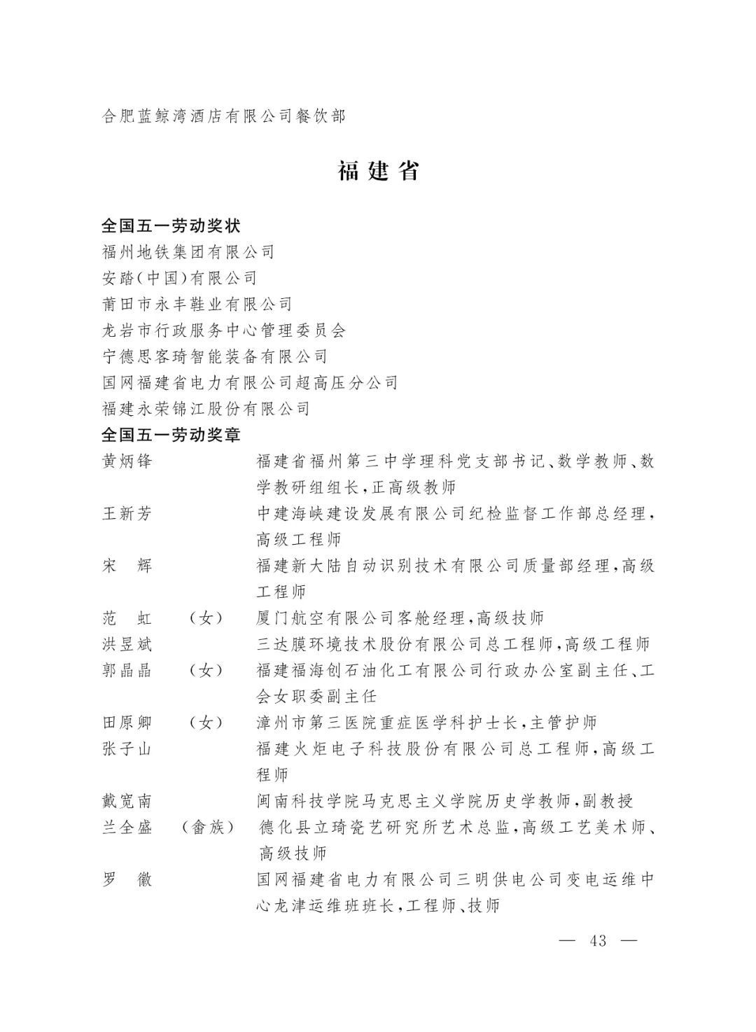 重磅！2022年全国五一劳动奖和全国工人先锋号名单来了！