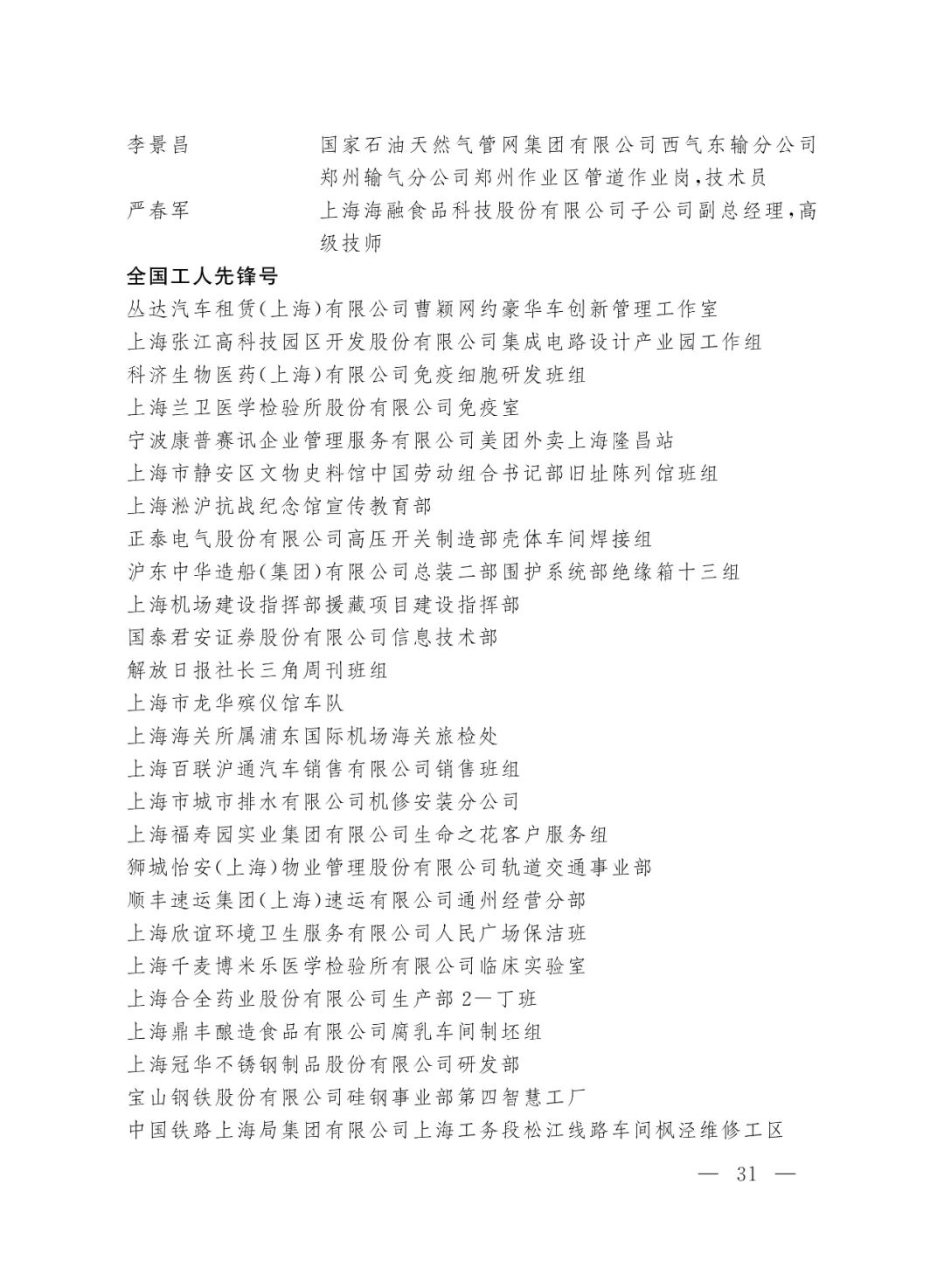 重磅！2022年全国五一劳动奖和全国工人先锋号名单来了！