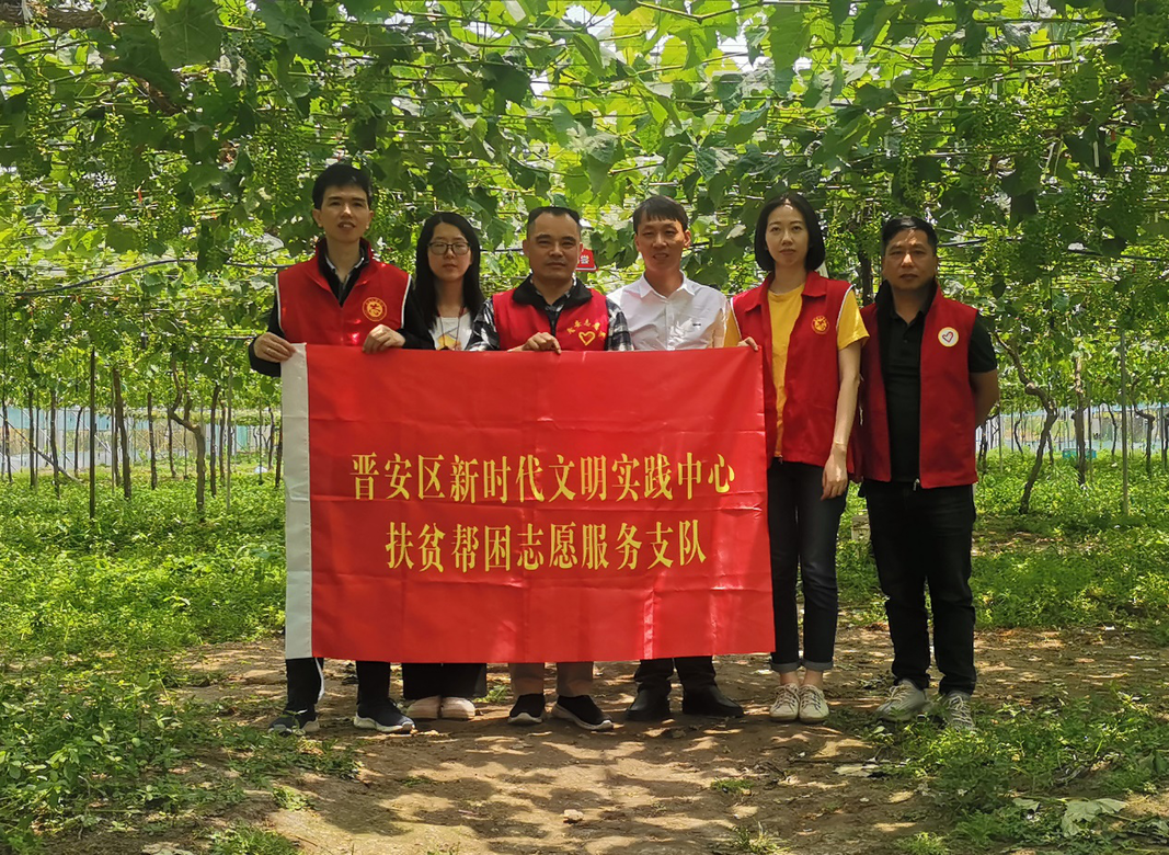 文明实践在晋安丨“志愿红”助力惠农政策宣传