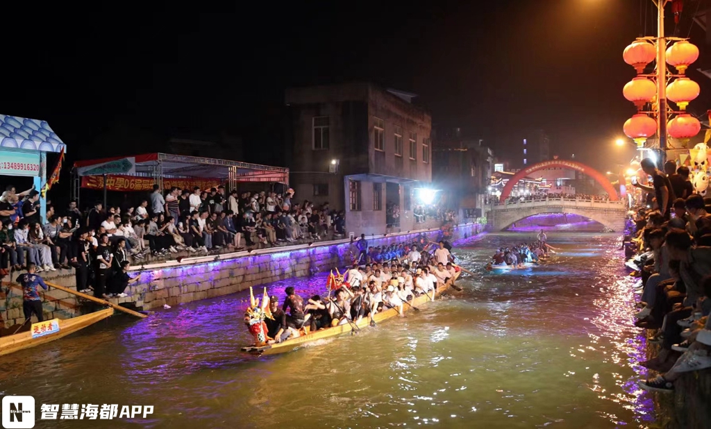 震撼！福州这里夜赛龙舟，热闹非凡！