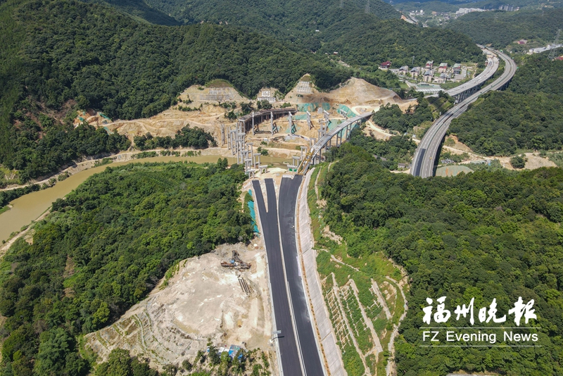 北二通道连江段月底完工 全线计划明年6月通车