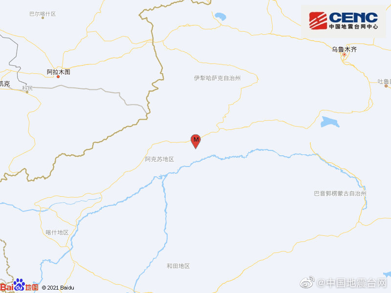 新疆阿克苏地区新和县发生3.2级地震 震源深度30千米