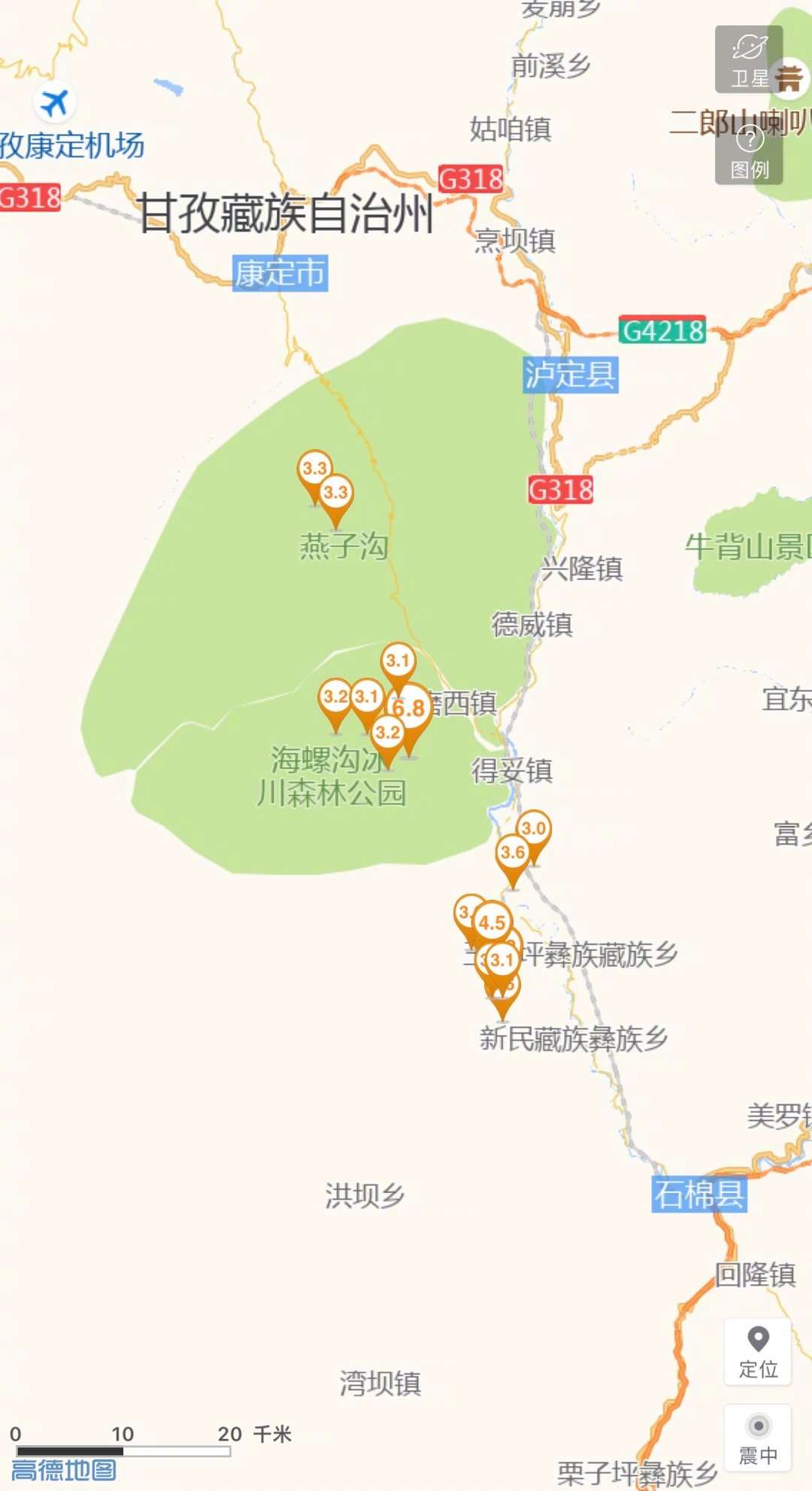 截至今日8时，四川泸定地震共记录到余震2715次