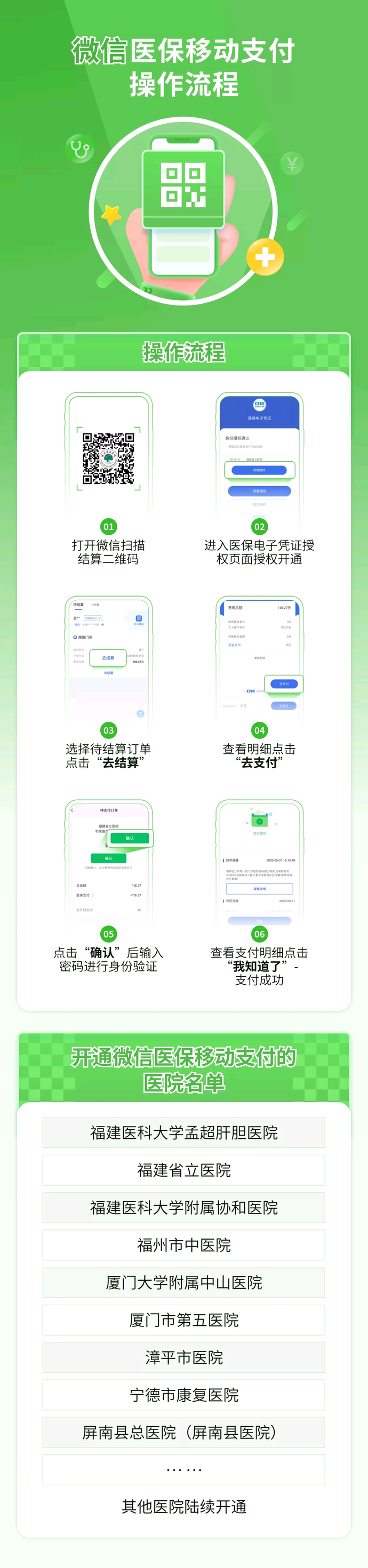 免排队，免接触！福建医保移动支付来了