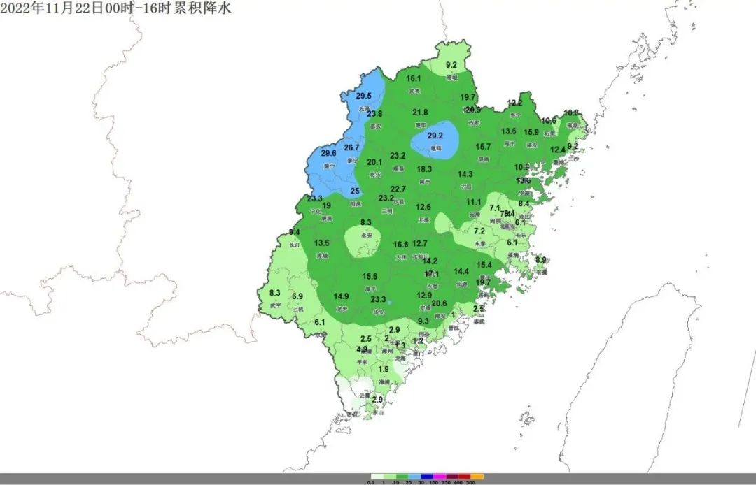 小雪不见雪，福建雨水送清凉