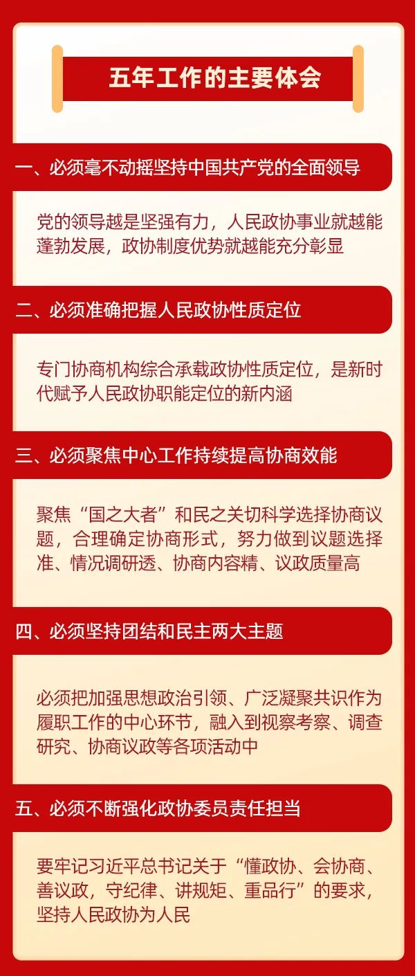 一图读懂丨全国政协常委会工作报告