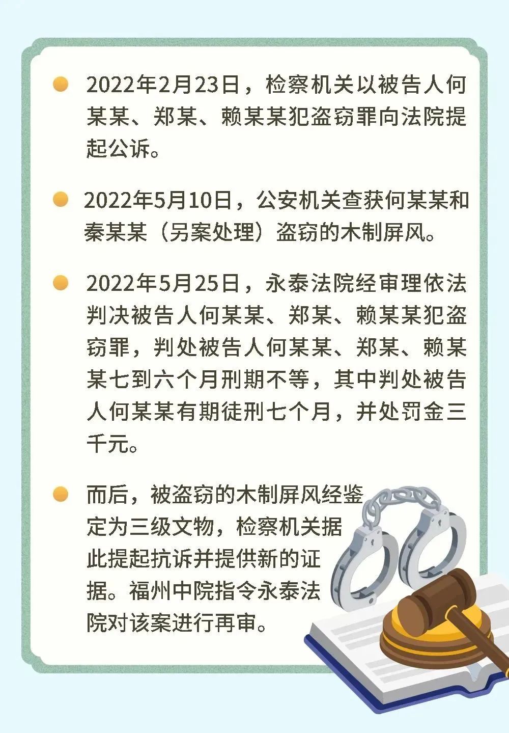 偷盗古厝文物，判处重罚！