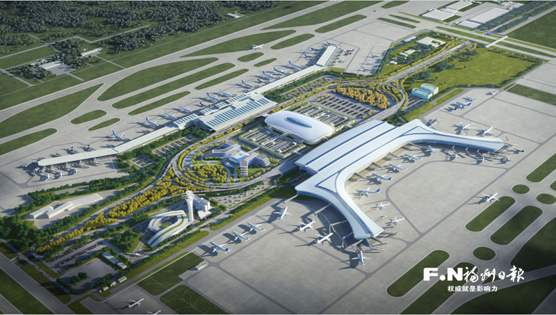 长乐机场二期T2航站楼下月进场施工