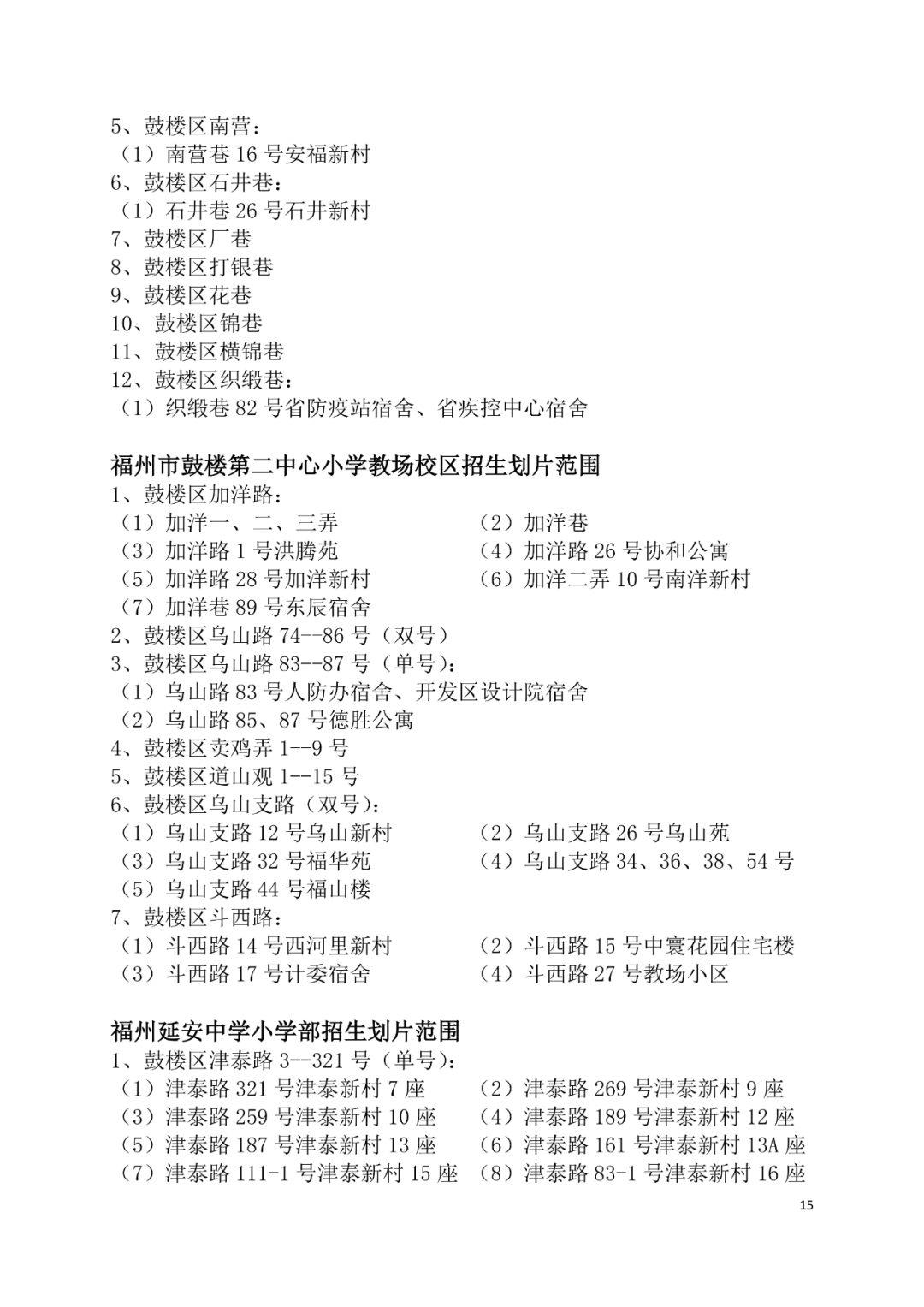 最新！鼓楼区属小学划片出炉！