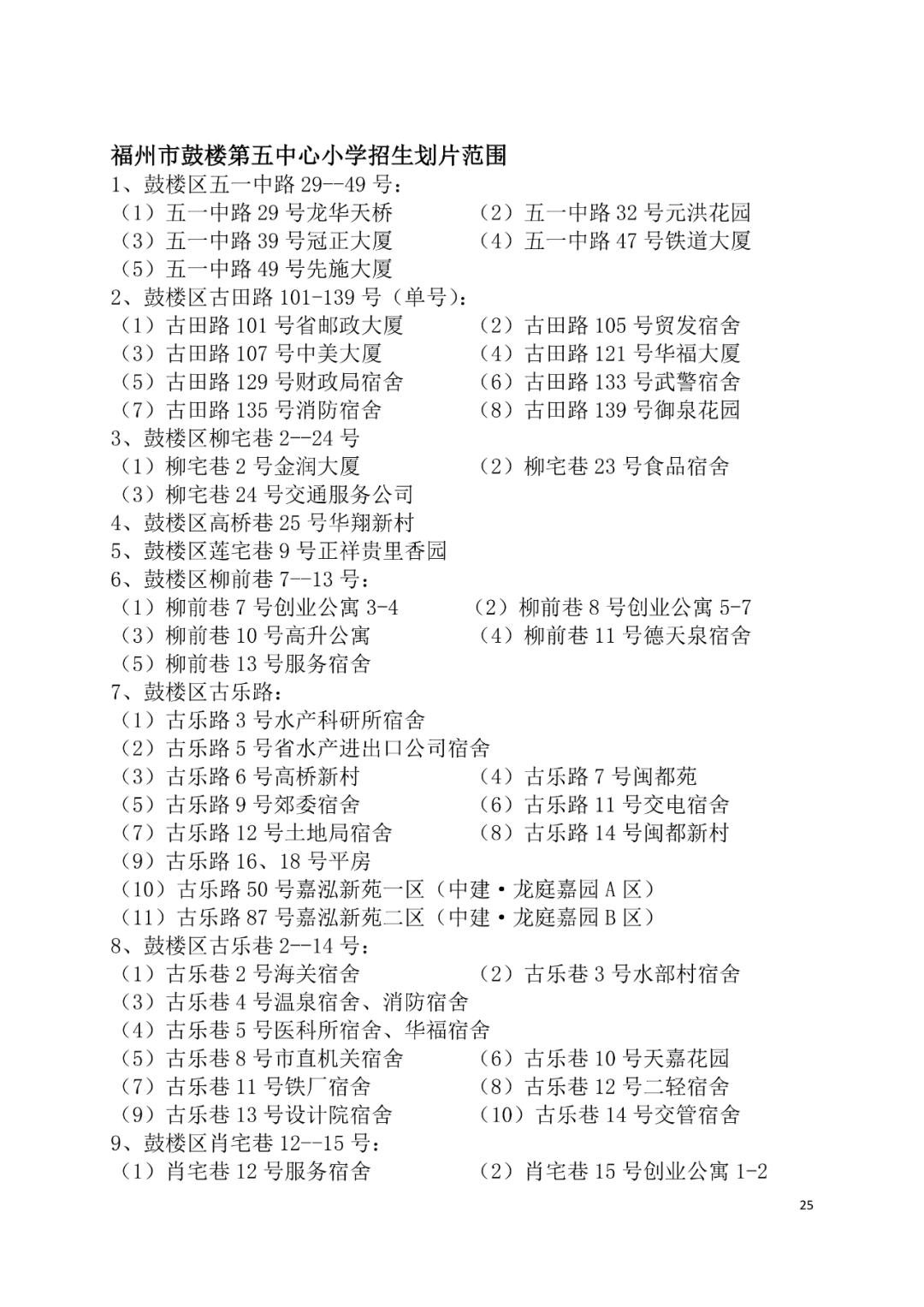 最新！鼓楼区属小学划片出炉！