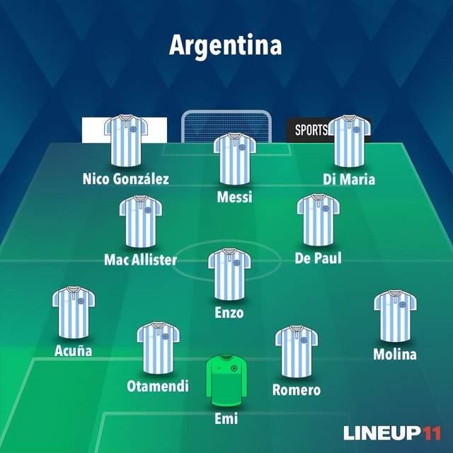 梅西首发！阿根廷公布对阵澳大利亚首发阵容