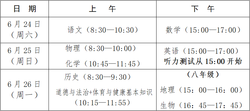 福建中考明天开锣！赴考指南来了