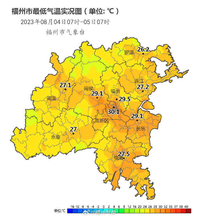 福州主城区出现首个30℃夜温 今日继续发布高温橙色预警