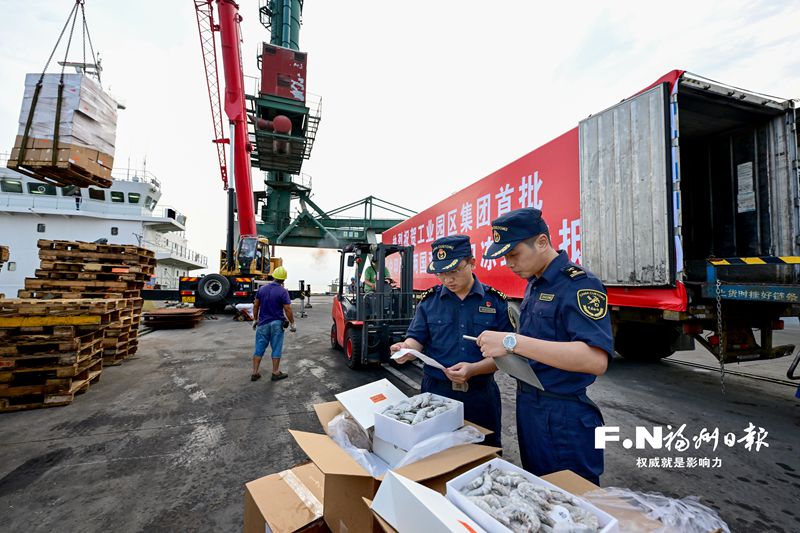 元洪码头迎来中印尼“两国双园”首批进口货物