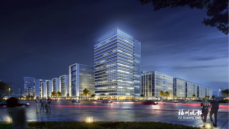 福州高新区一科技城项目13栋建筑封顶