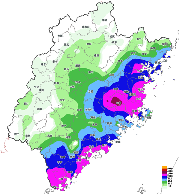 强降水继续！今天福建省有暴雨到大暴雨