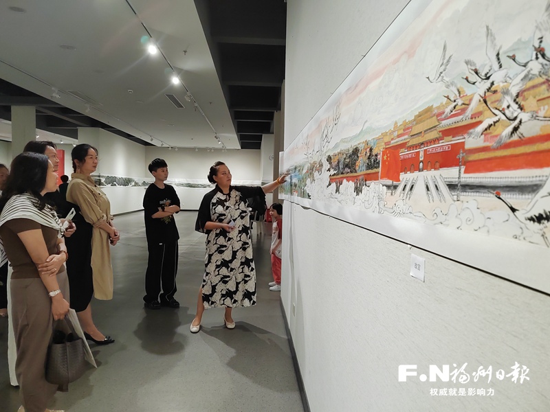 “一带一路”136米长卷展在福州画院举办