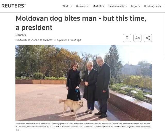 总统官邸发生意外！摩尔多瓦总统爱犬咬伤奥地利总统