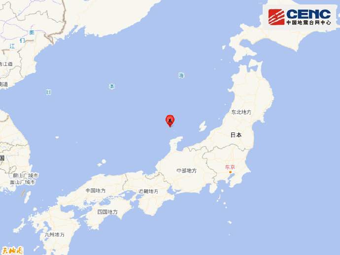 日本本州西岸近海附近发生7.8级左右地震