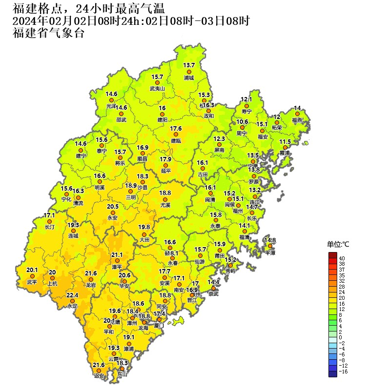 福建：雨水频繁 气温起伏