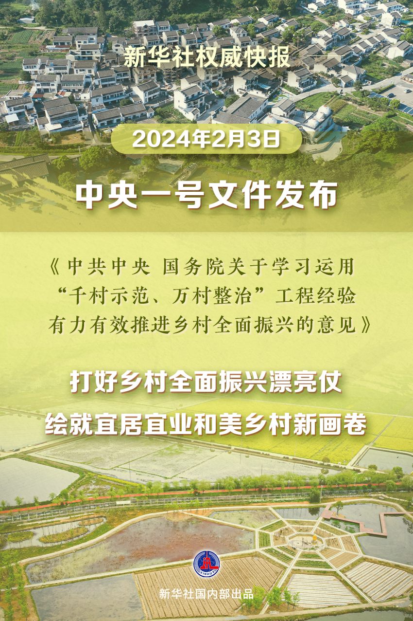 新华社权威快报 | 2024年中央一号文件发布