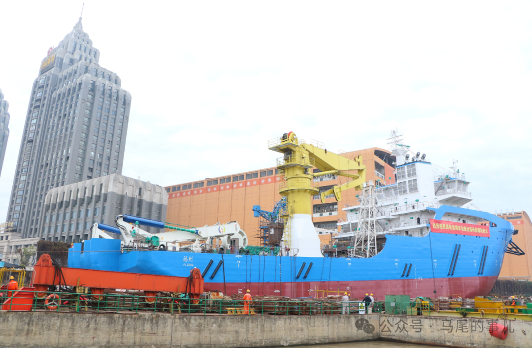 “马尾造”全国首艘自主设计建造的海上风电运维母船下水