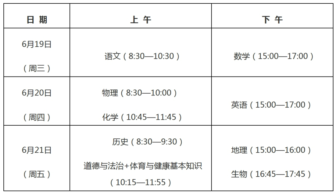 福州中考报名时间确定！体育考试时间为……