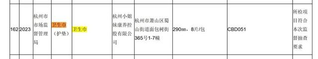 十大致癌卫生巾品牌系AI生成 消费者无须太担心