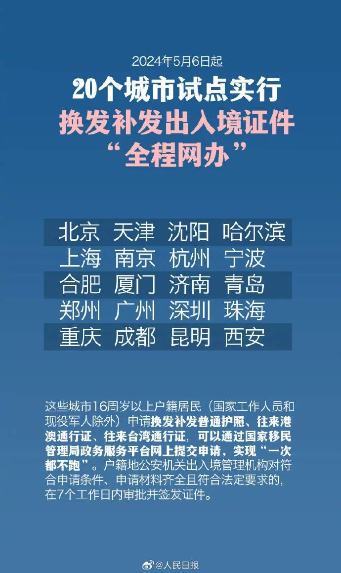 5月6日起执行！厦门等20个城市试点