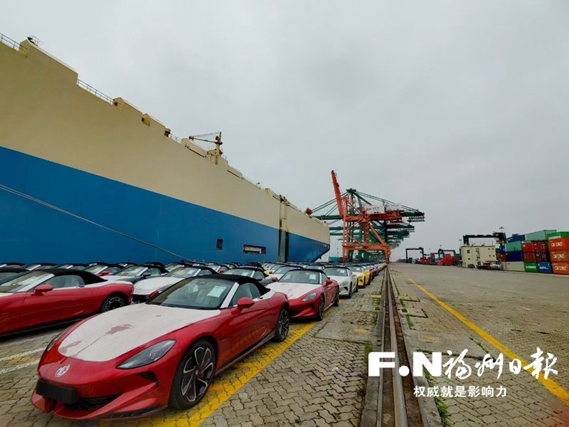 福州港江阴港区今年第五批整车出口欧洲