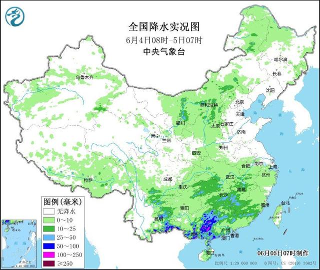 暴雨仍滞留广西广东 7日起雨带将明显北抬