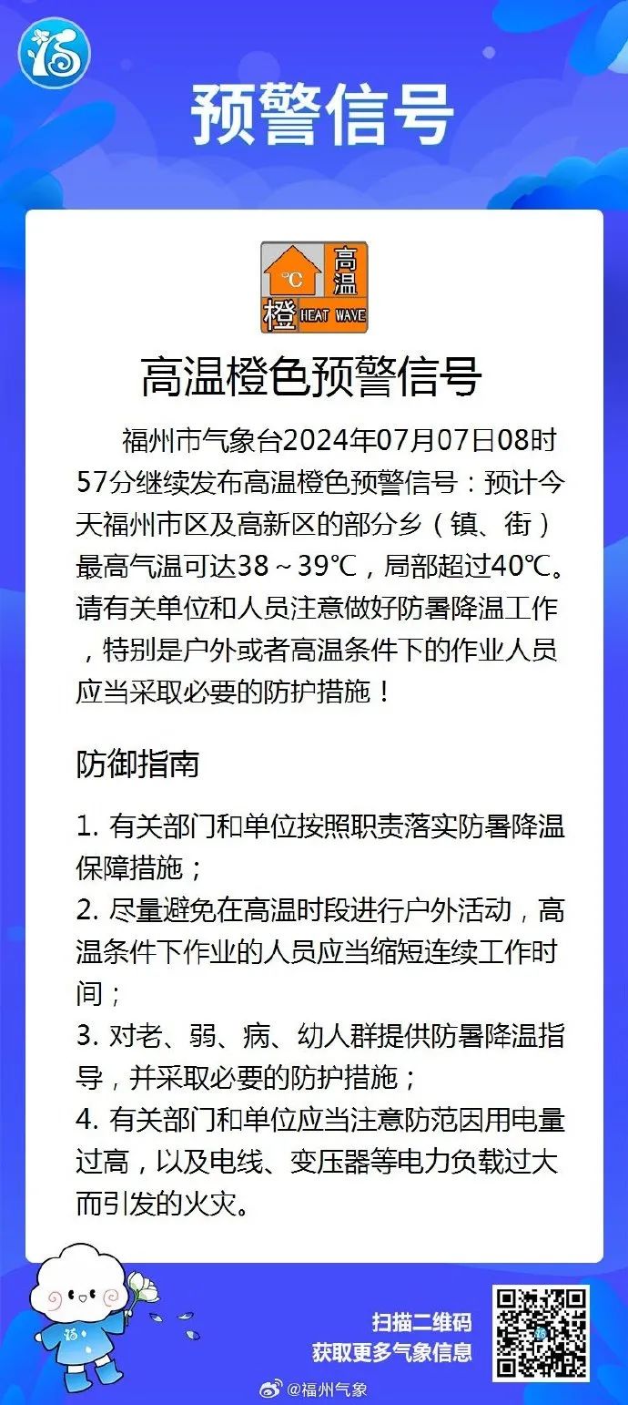 未来三天福州炎热高温持续在线