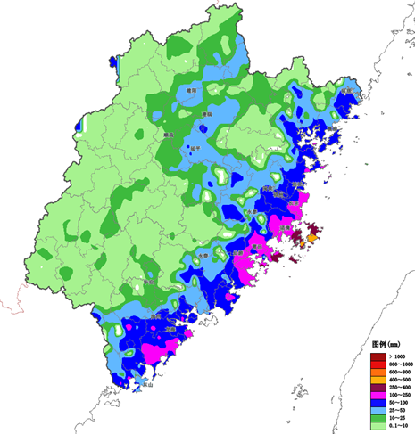 福建暴雨预警提升至Ⅱ级 23日沿海地区仍有暴雨到大暴雨