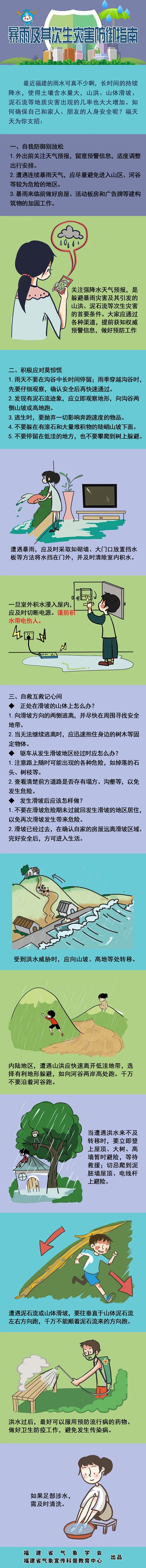 今天福建中北部沿海地区仍有大雨到暴雨，防范次生灾害