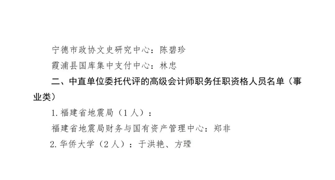 福建124人拟获评高级职称