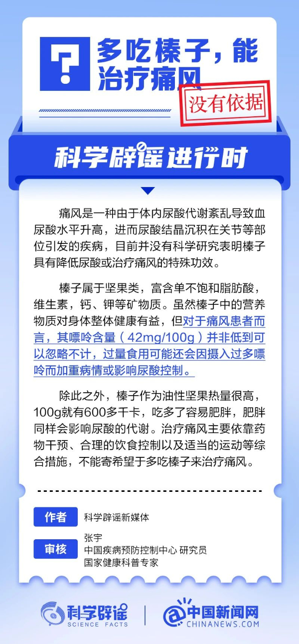 多吃榛子，能治疗痛风？
