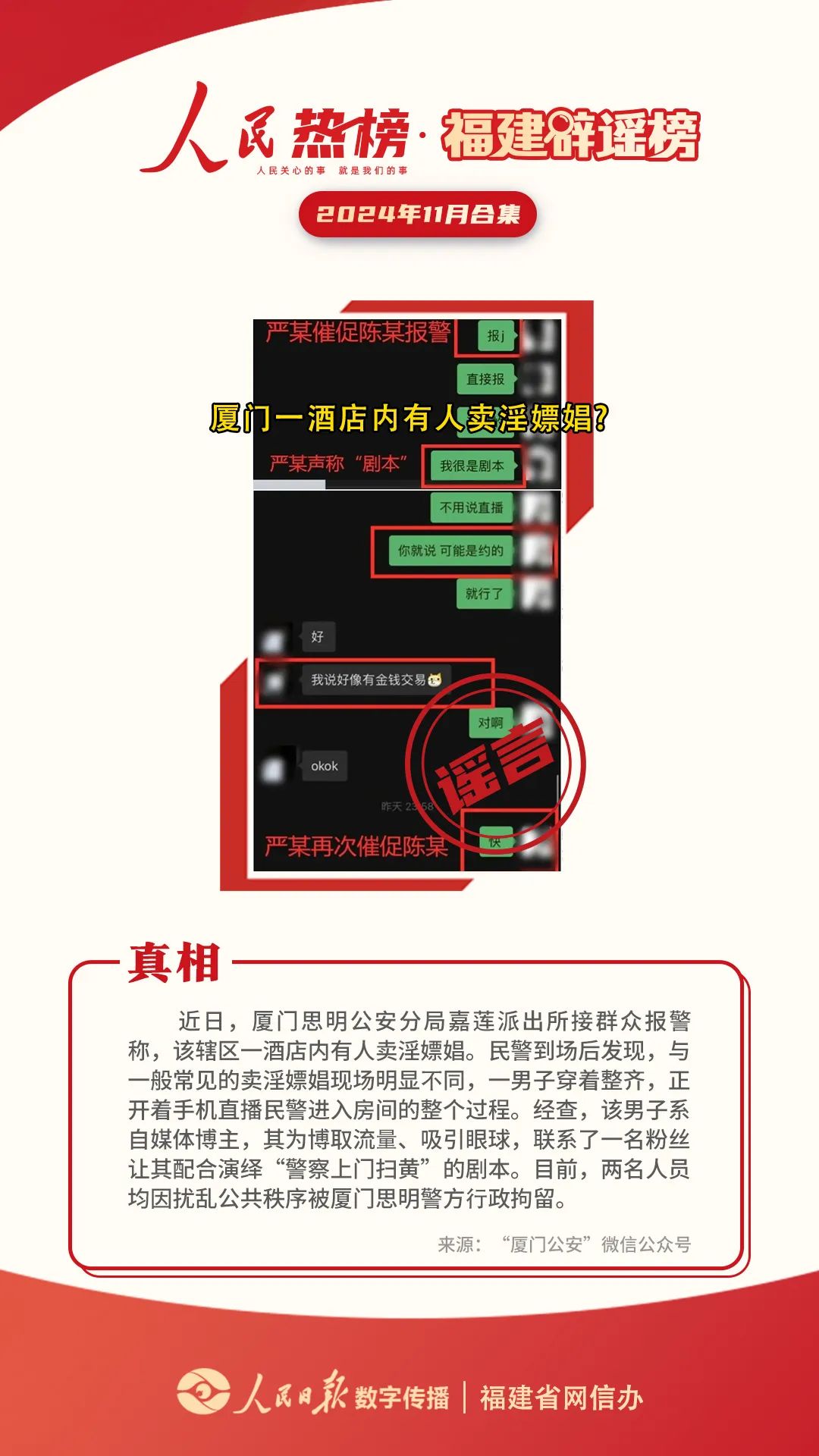 福建辟谣榜11月合集