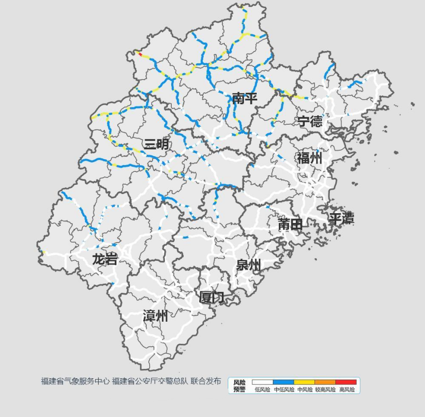 警惕寒潮影响！福建高速公路交通气象风险影响预报出炉