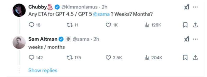 OpenAI将放大招 GPT-5免费无限使用