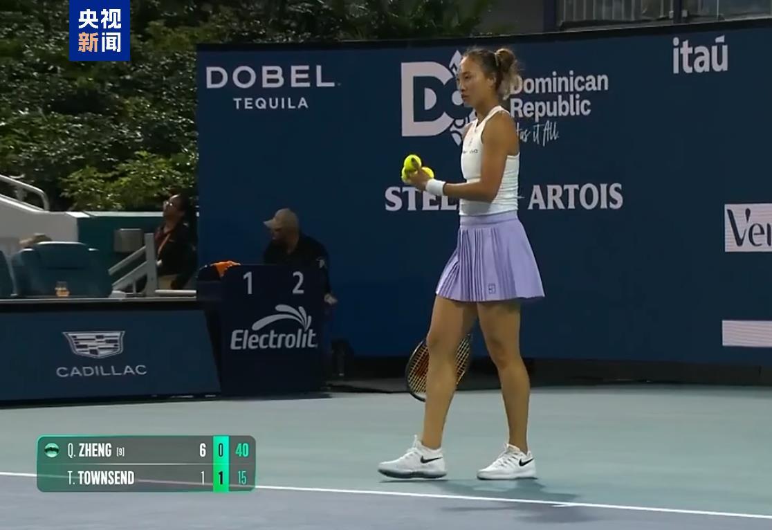 追平最好成绩！郑钦文晋级WTA1000迈阿密站16强