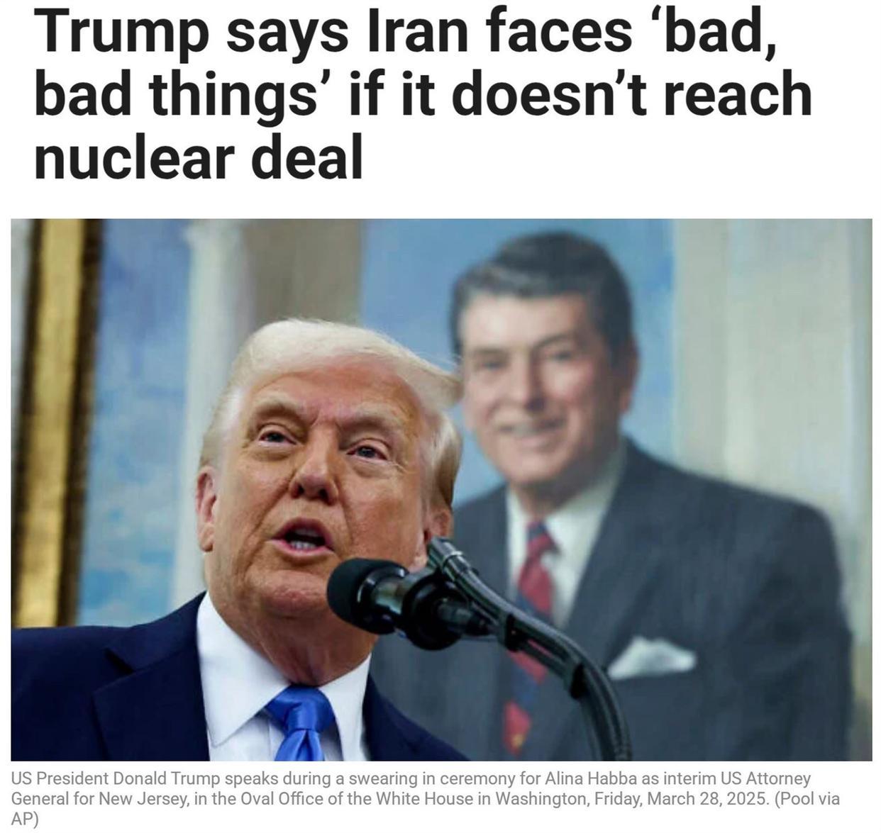 特朗普接连对伊朗俄罗斯放狠话