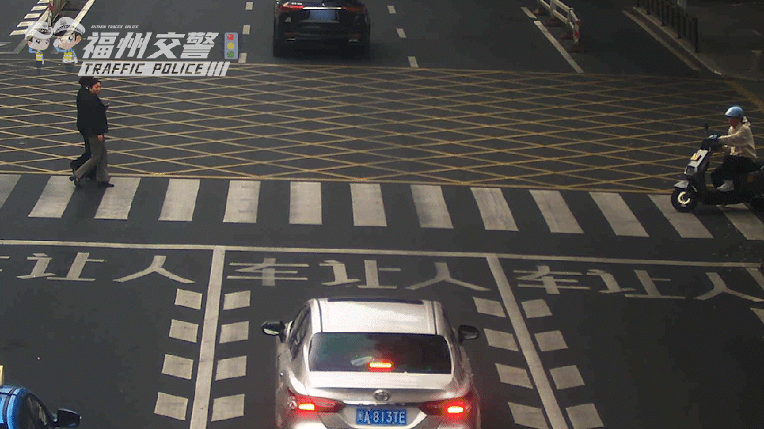 就在福州市区，这些车辆在斑马线前被抓拍！