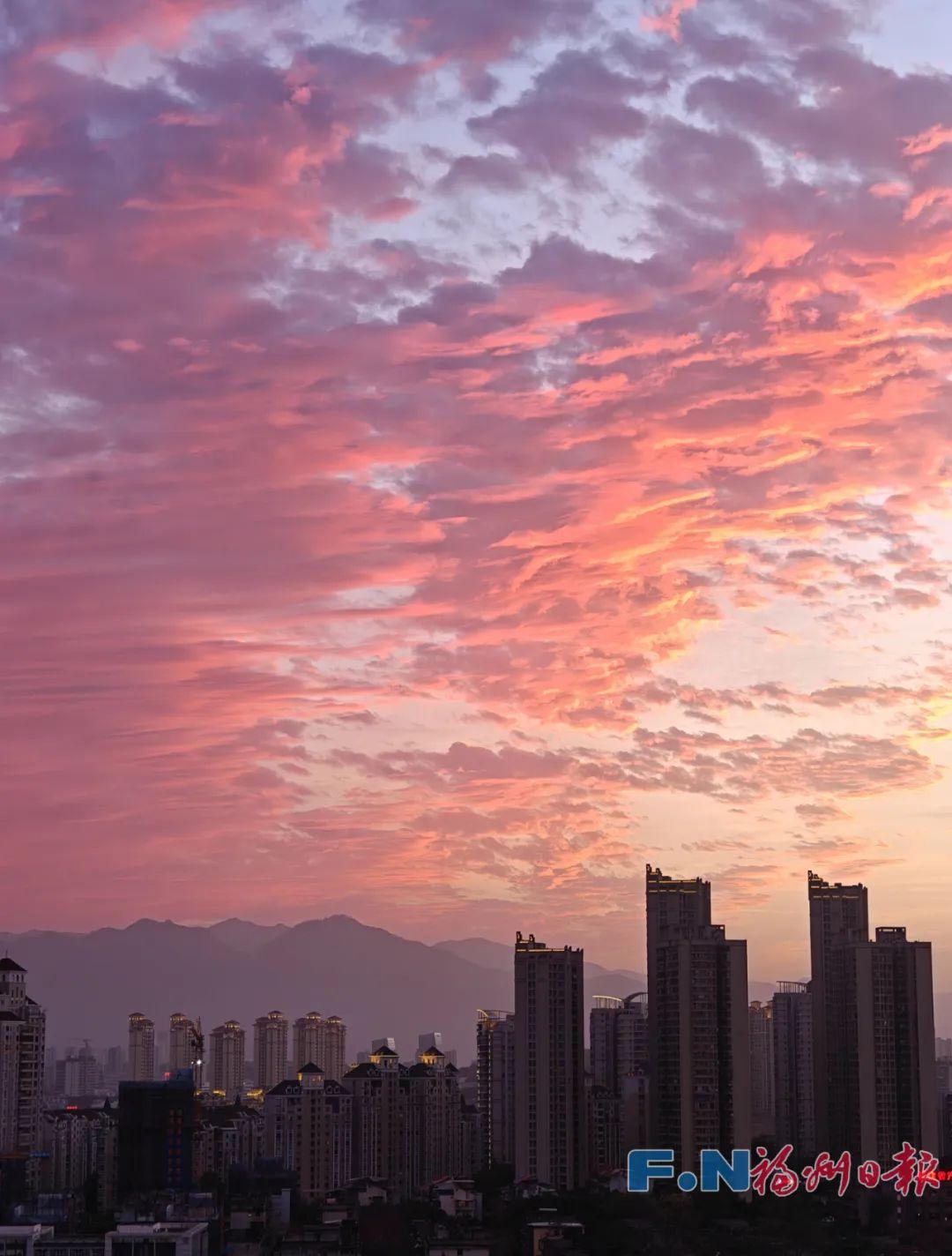 福州晚霞刷屏！朋友圈“红”了！