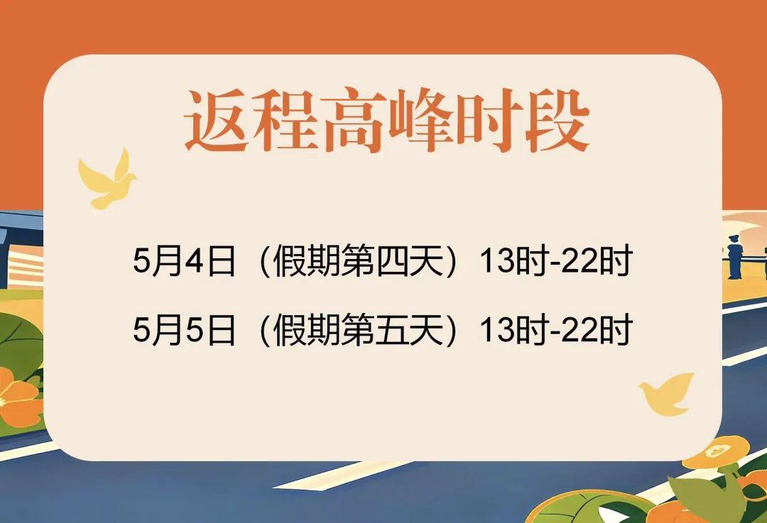 返程高峰将来临，这些易拥堵时段、路段注意避开！绕行路线看这里→