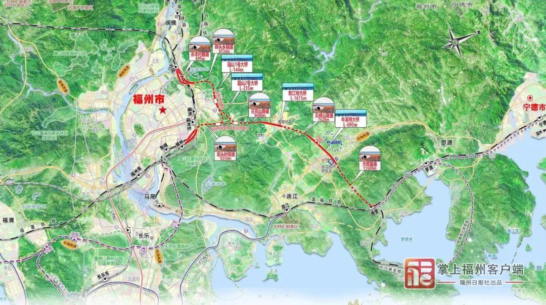 福州港口后方铁路项目园山1号大桥主体结构全面完工