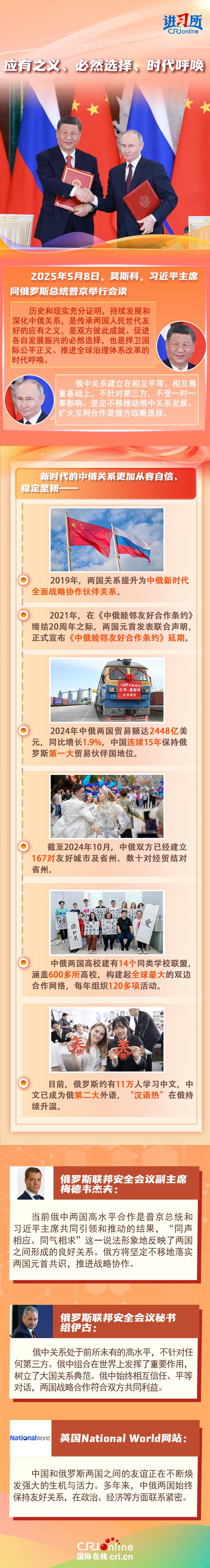 【讲习所·中国与世界】习近平强调深化中俄关系是应有之义、必然选择、时代呼唤 【讲习所·中国与世界】习近平强调深化中俄关系是应有之义、必然选择、时代呼唤