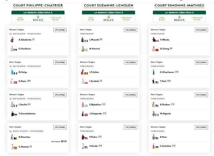 郑钦文17时冲击法网16强 今日赛程速览→