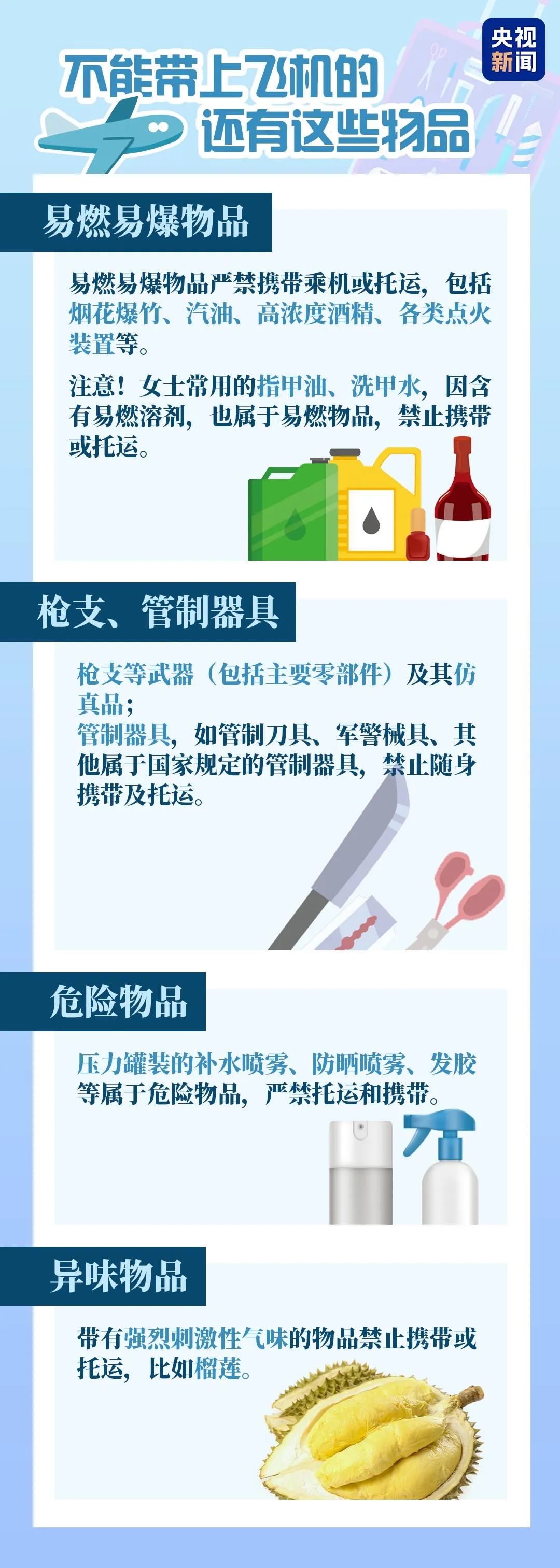 “成筐的充电宝被拦”！除了无3C标识充电宝，禁止登机的还有这些